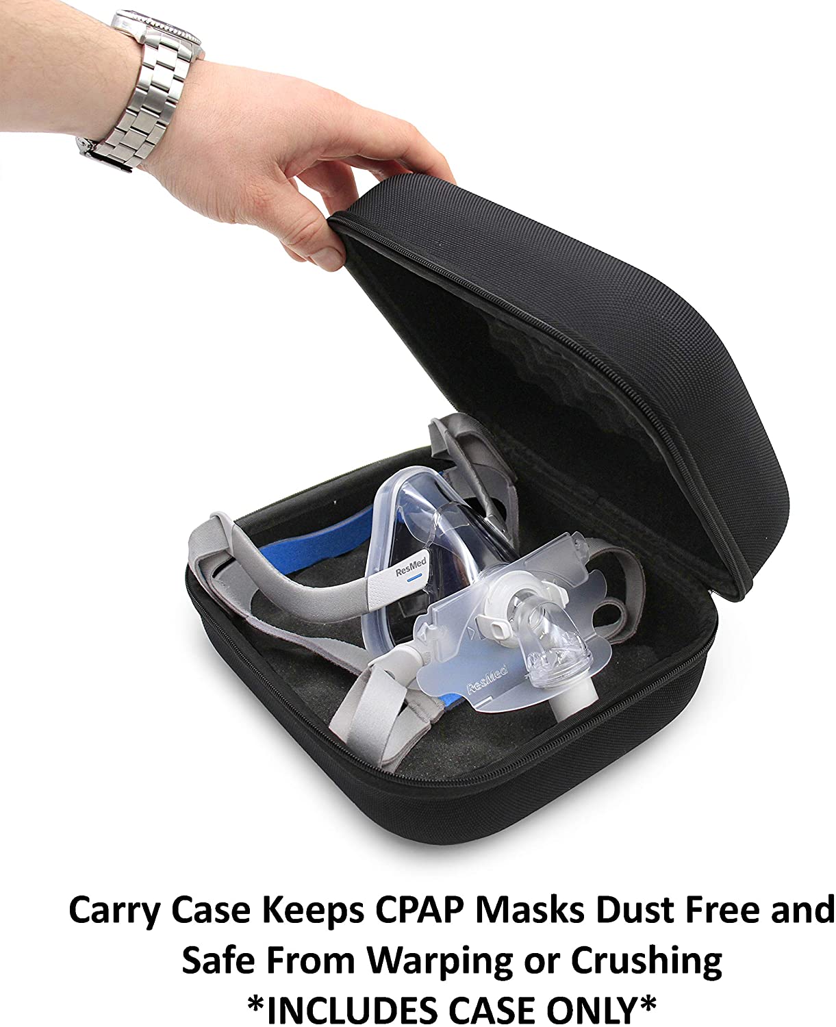 CPAP Face Mask Storage Case Compatible with ResMed Airtouch F20, Airfit Full Face and More Sleep Apnea Accessories, Blocks Dirt and Dust