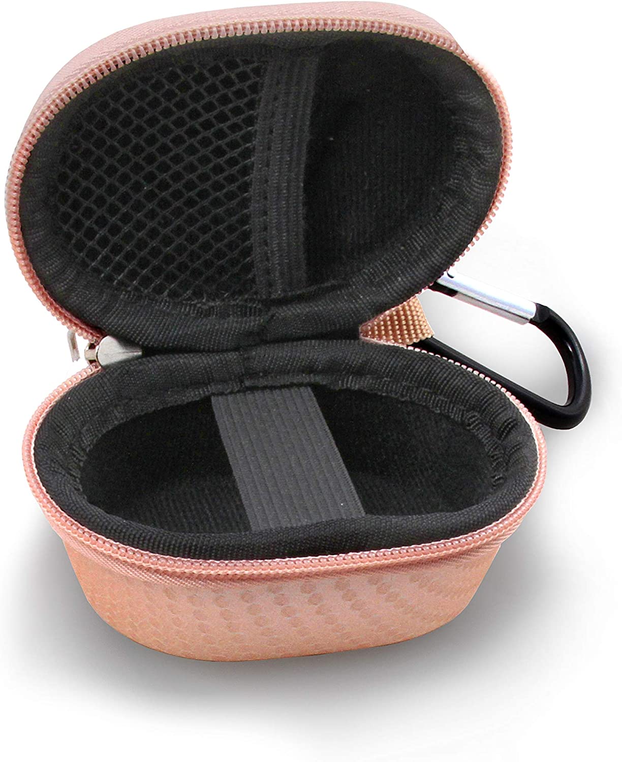 Portable Earbud Case Compatible with Samsung Galaxy Buds Live or Buds+ True Wireless Earbuds Bluetooth, Clip On Carabiner Impact Protection