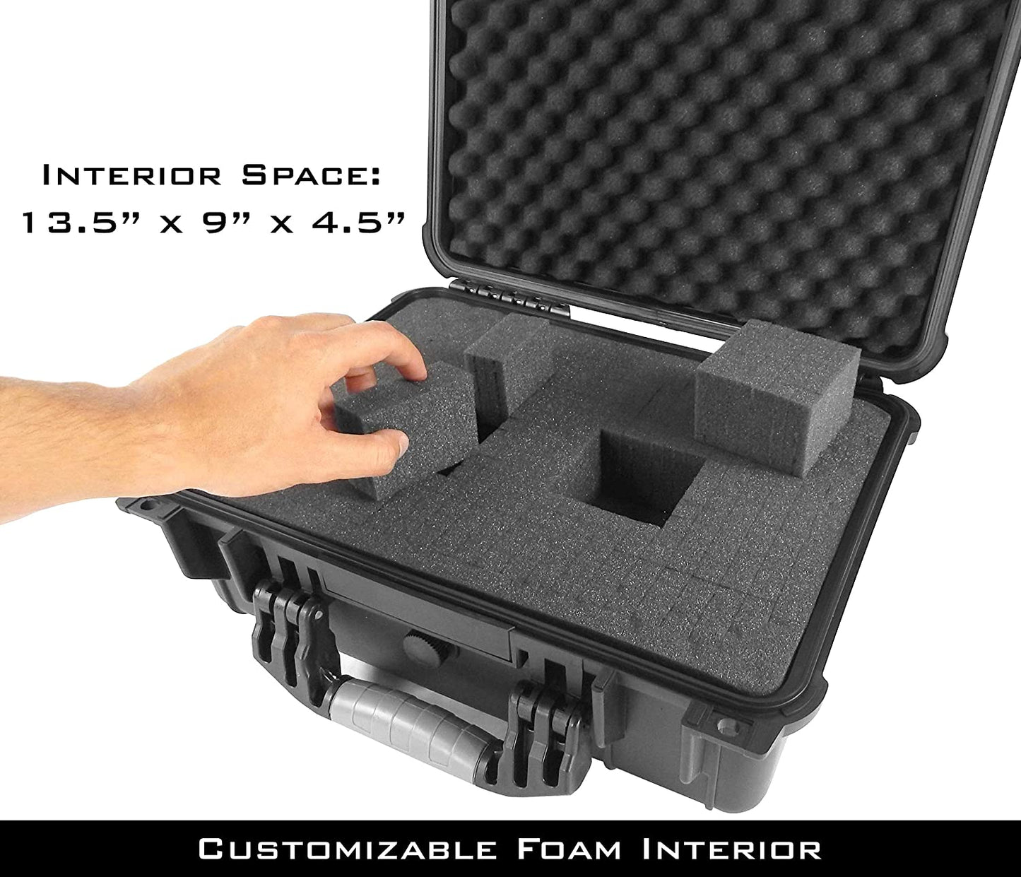 Travel Case for Portable T-Shirt Press Machine - Customizable Interior Compatible with Cricut Easy Press 2 or VEVOR Heat Press - Case Only