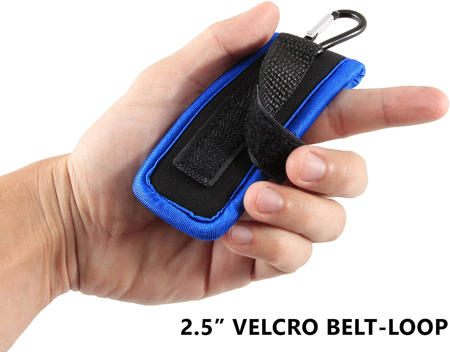 Lip Balm Holder – Clip on Neoprene Chapstick Pouch Easily clips onto Backpack or belt for Convenient Travel and Storage - Carabiner Included