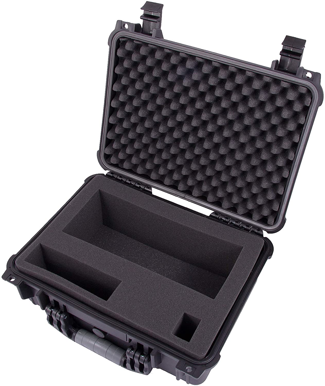 Waterproof Case for Home Theater Projectors Compatible with DBPOWER T22 HD Video Projector - Impact Absorbing Foam Compartments with Padlock Security