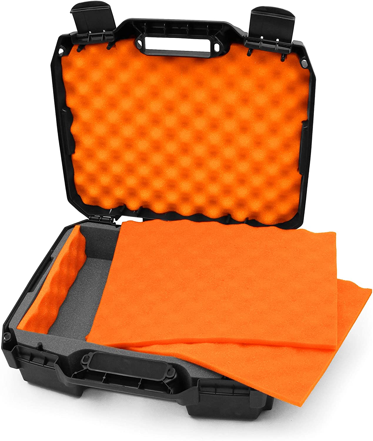 Portable Studio Mixer Case Compatible with Zoom LiveTrak L-8 Digital Recorder and Microphone- Custom Foam with Dual Padlock Holes & Carry Handle