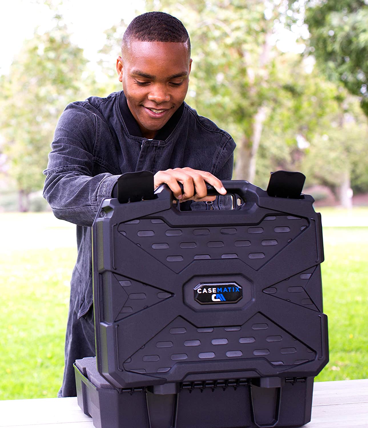 Camera Equipment Case with Custom Foam for DSLR Body, Lens, Flash and More - Hardshell Protective Plastic Hard Case with Customizable Foam