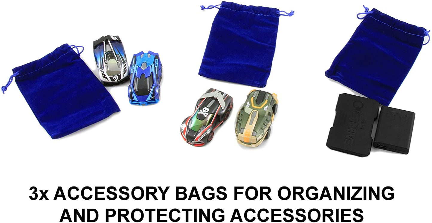 Carry Case for Radio-controlled Cars Compatible with Anki Overdrive Starter Kit & Expansion Tracks - Hard Shell EVA with 3 Organizer Bags - Case Only