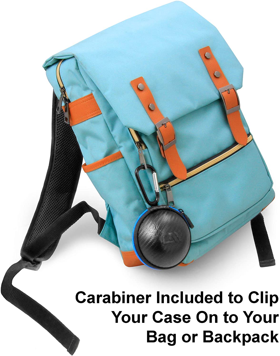 Electronics Toy Carry Case Compatible with Really RAD Robots Yakbot - Water Resistant Protection with Blue Interior & Carabiner Clip