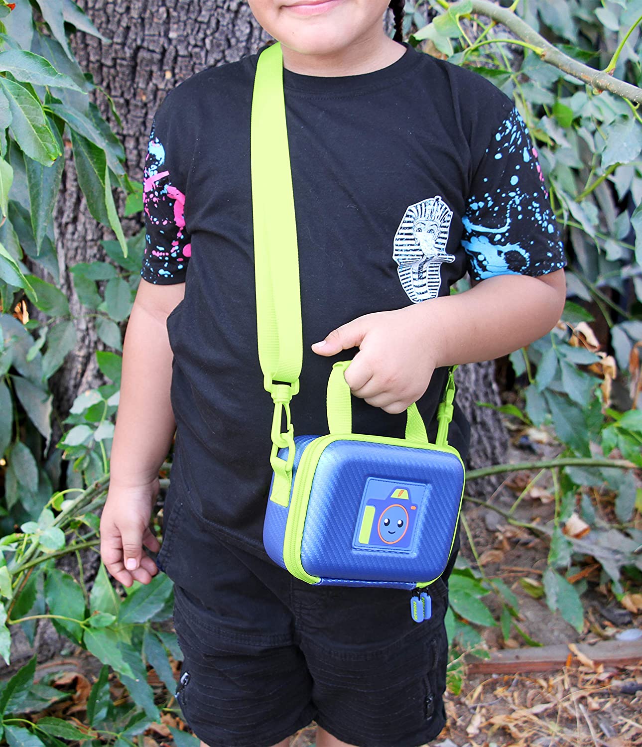 Blue Kids Camera Case Compatible with VTech KidiZoom Creator Cam, Tripod & Accessories with EVA Hard Shell and Carry Strap – Case Only