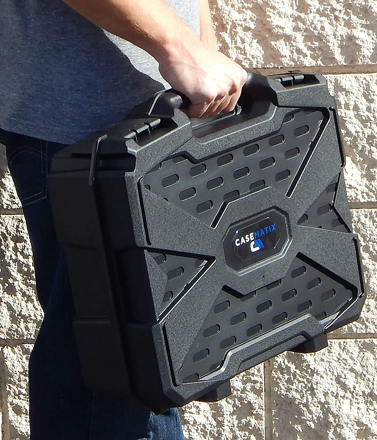 15.6" Laptop Hard Case - Crushproof Protection for HP Elite Dragonfly Pavilion Envy with Customizable Foam & Padlock Rings - 17x14x6