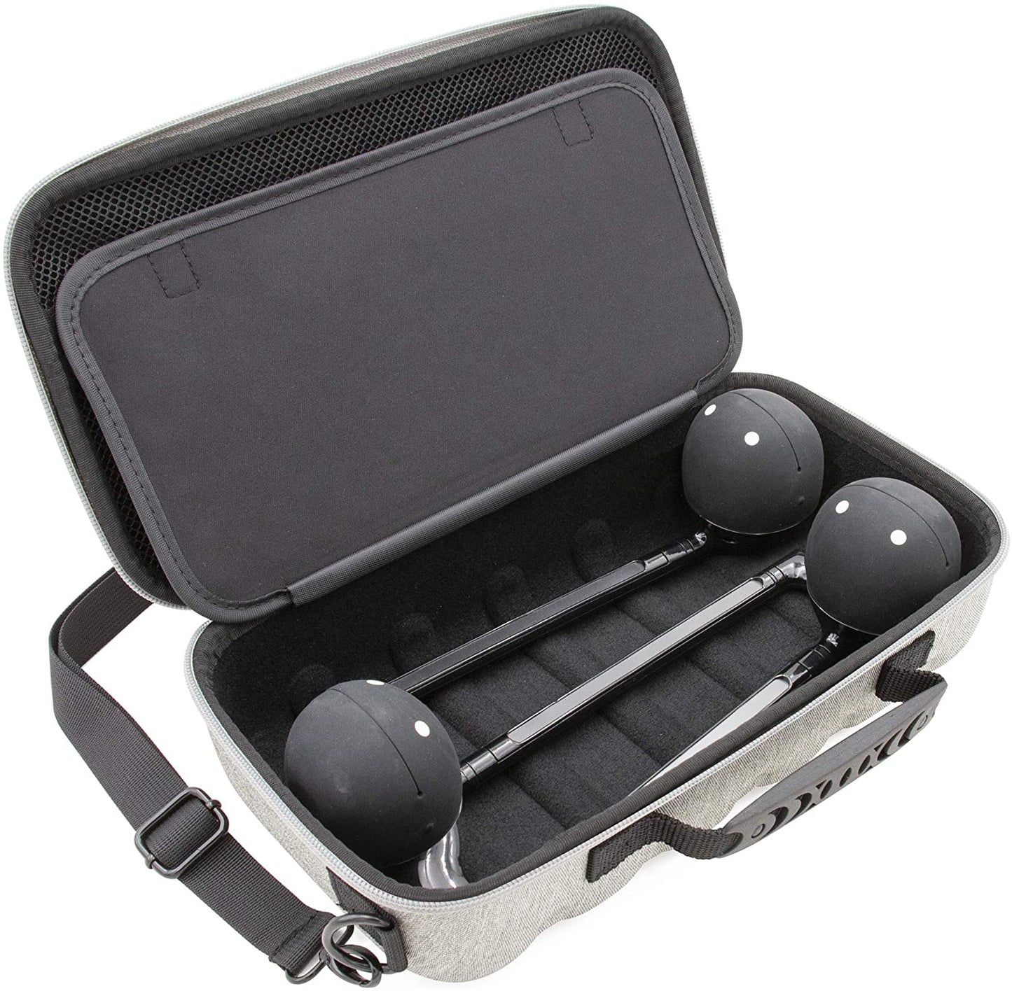 Travel Case Compatible with up to 3 Otamatone Regular or Neo Instruments - Travel Case with Shoulder Strap and Accessory Storage, Case Only