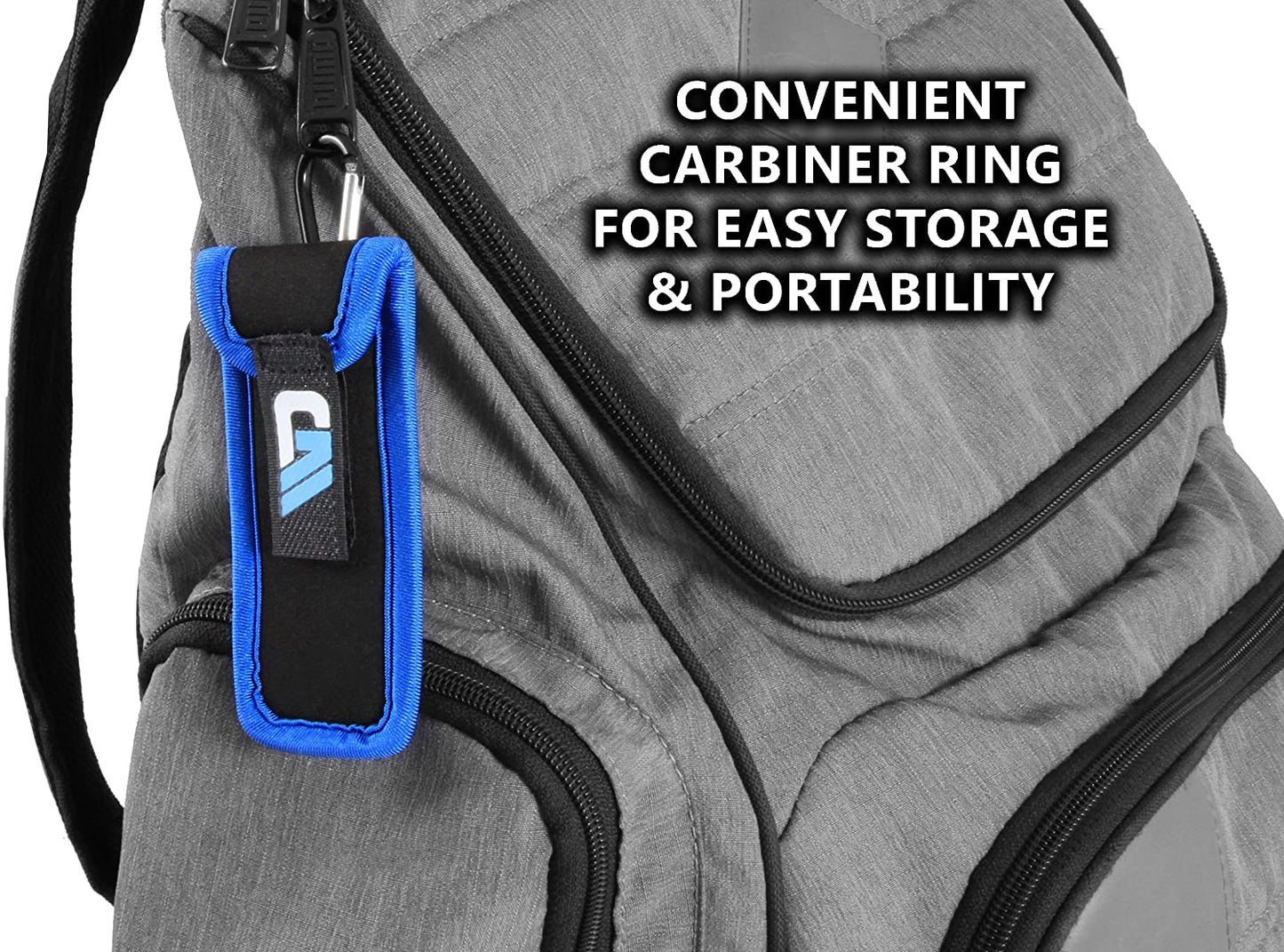 Lip Balm Holder – Clip on Neoprene Chapstick Pouch Easily clips onto Backpack or belt for Convenient Travel and Storage - Carabiner Included