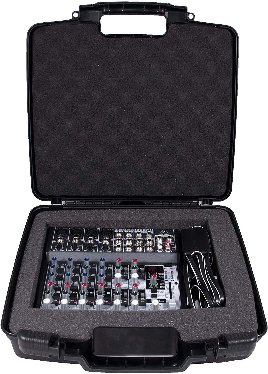 Custom Case Designed just For Behringer XENYX 1202FX Analog Mixer and 1202 power Supply - Protective Padded Foam Compartment and Hard Shell