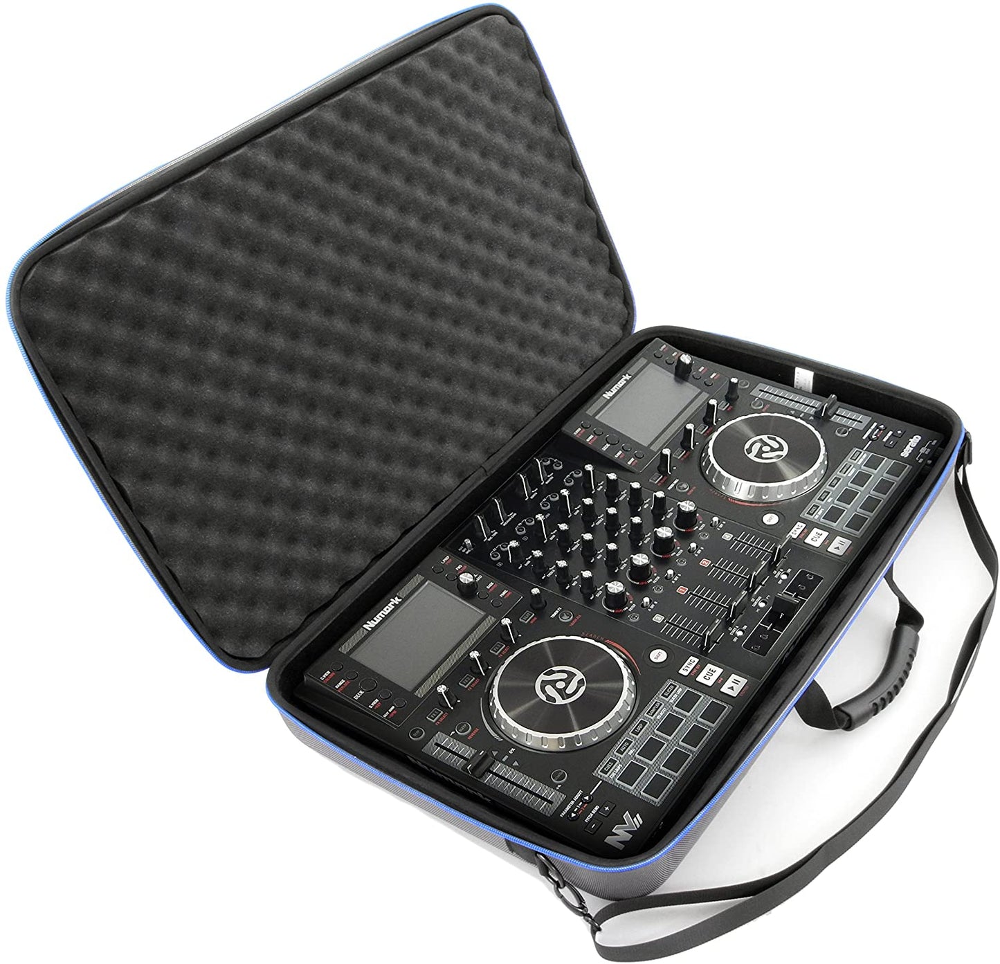 Protective Studio Case Compatible with Numark NVii Dj Controller, Numark NV/NV2 Serato DJ Controllers - Hard Shell EVA Protection with Shoulder Strap