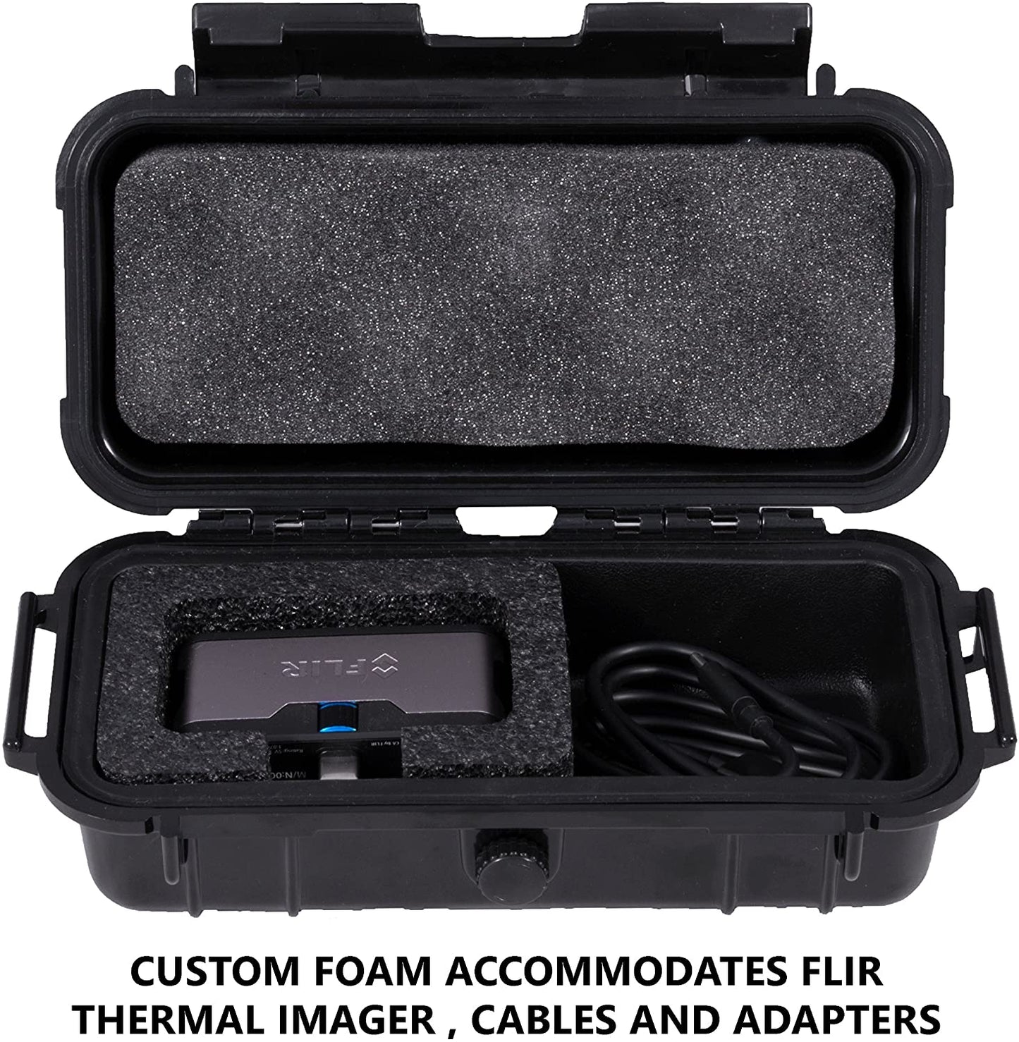 Waterproof Hard Case Compatible with FLIR ONE Pro Thermal Imager iOS, Android USB-C Models with Custom Foam Interior