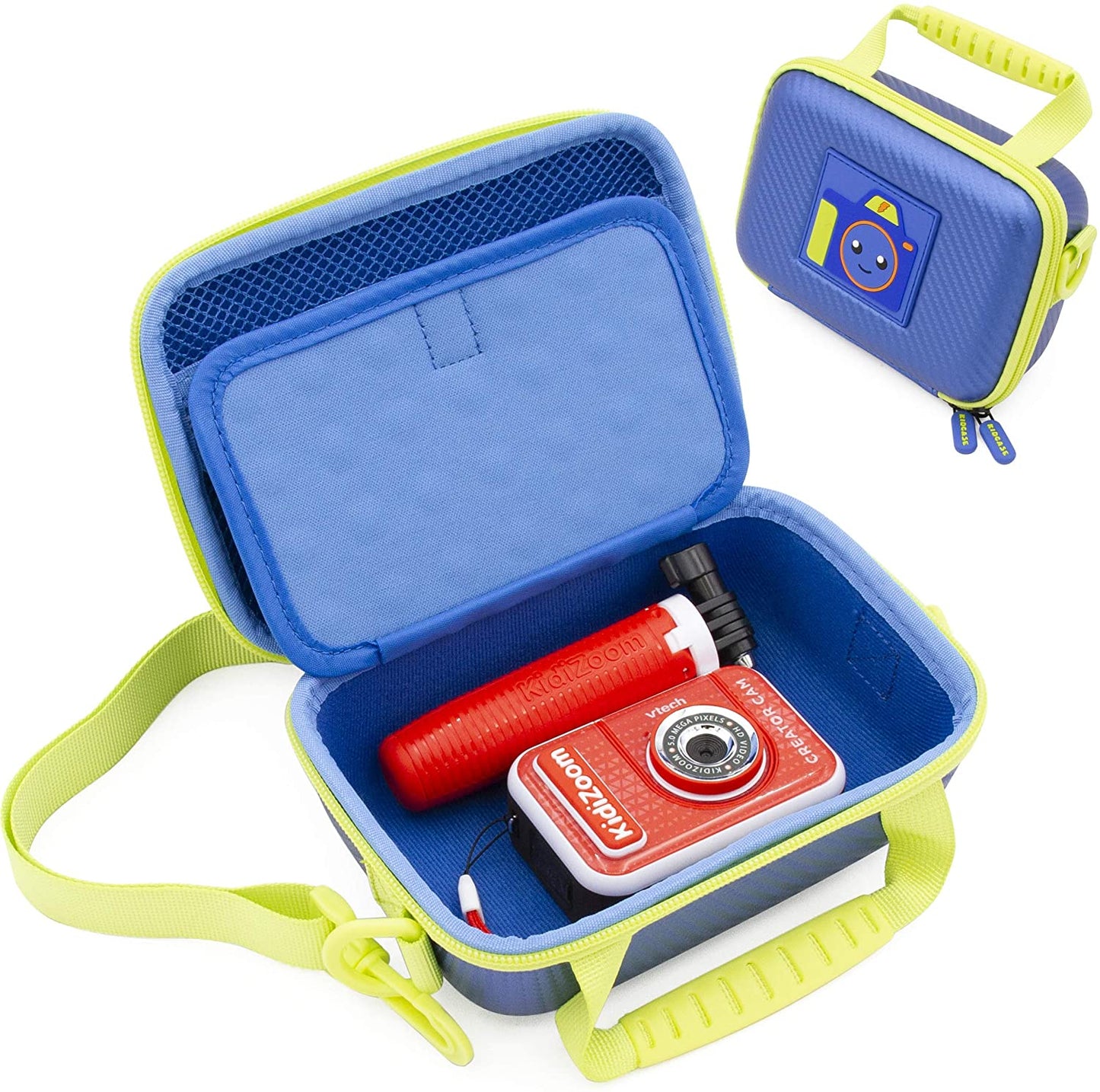 Blue Kids Camera Case Compatible with VTech KidiZoom Creator Cam, Tripod & Accessories with EVA Hard Shell and Carry Strap – Case Only