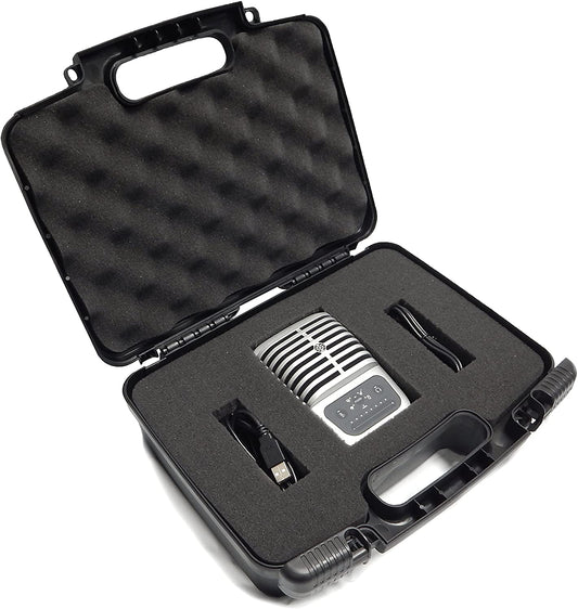 Studio Microphone Case Compatible with MV51 MVI MV88 MVL Microphones- Hard Shell Travel Case with Customizable Foam - Made in USA