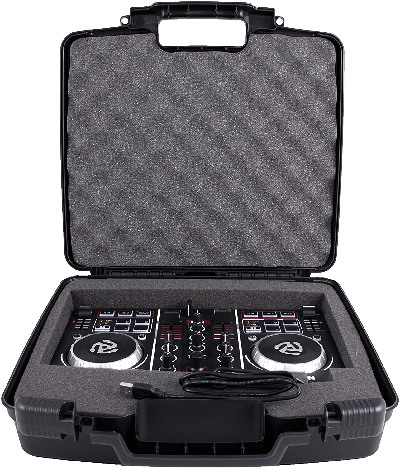 Protective DJ Controller Carry Case Compatible with Numark Party Mix Starter Mixer in Padded Foam Interior with Hard Shell Exterior