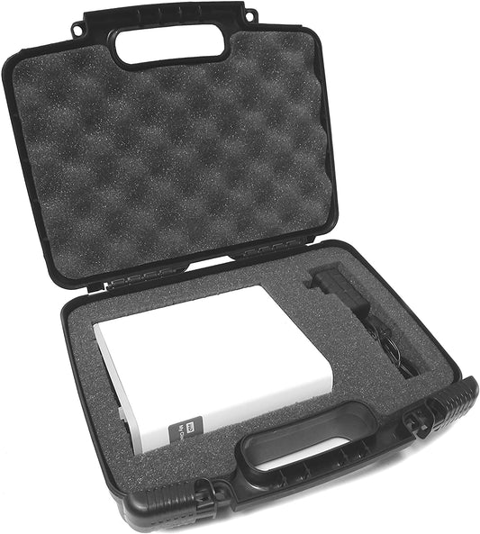External Hard Drive Carry Case Compatible with Western Digital Elements WD My Passport Blue My Book 1TB-10TB Made in USA - Case Only