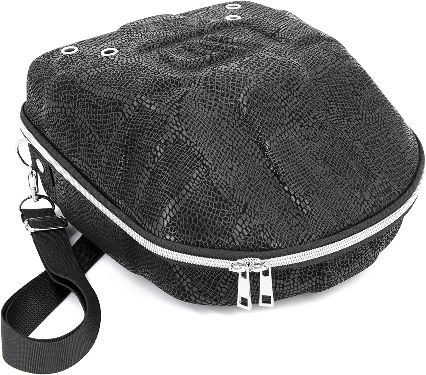 Hat Travel Case for Baseball Caps with Crush-Resistant Hard Shell Outer and Adjustable Shoulder Strap