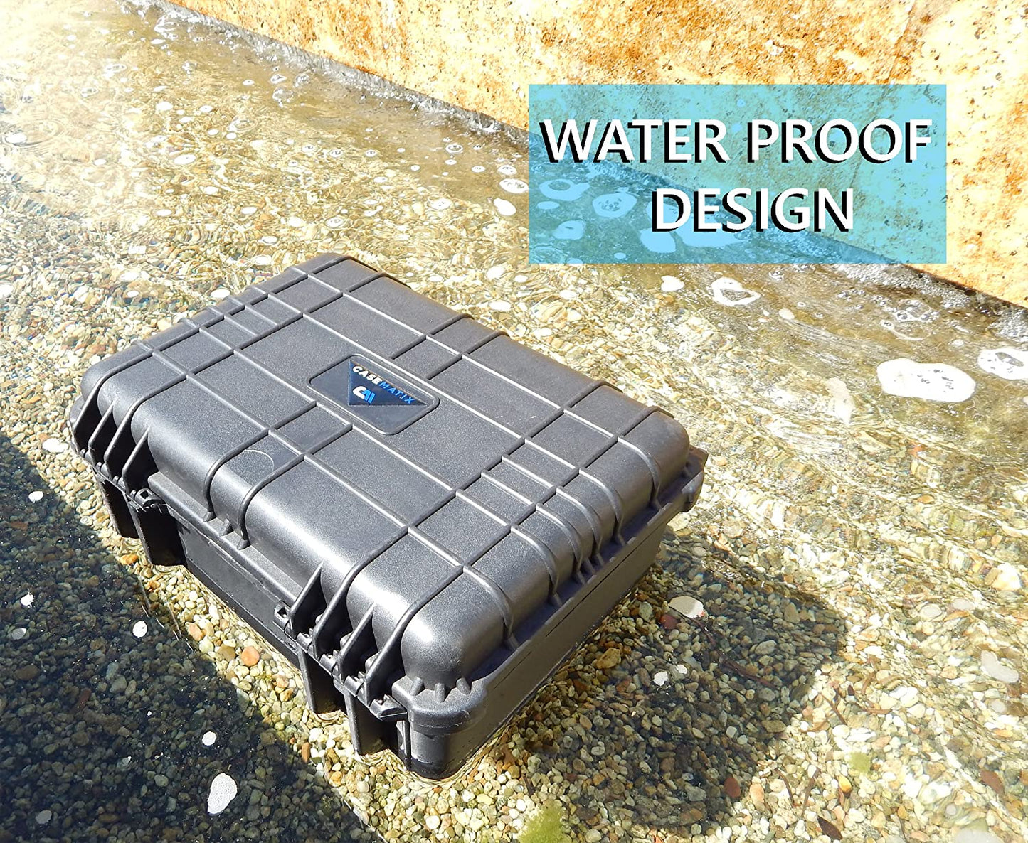 Waterproof Case for Home Theaters Compatible with Epson Ef100 Laser Streaming Projector in Customizable Foam - Includes Hard Shell Case Only
