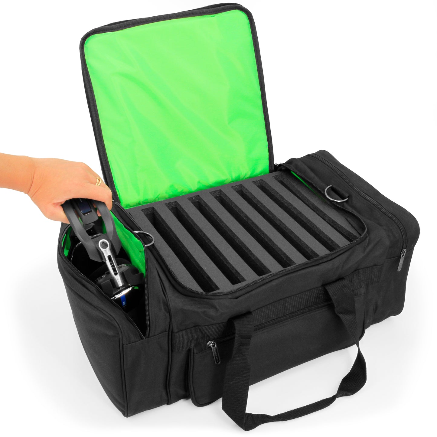 Microphone Case Gig Bag For DJ Equipment and Audio Accessories - Premium Microphone Bag For Receivers, Cables, Wireless Mic Systems, Mixers
