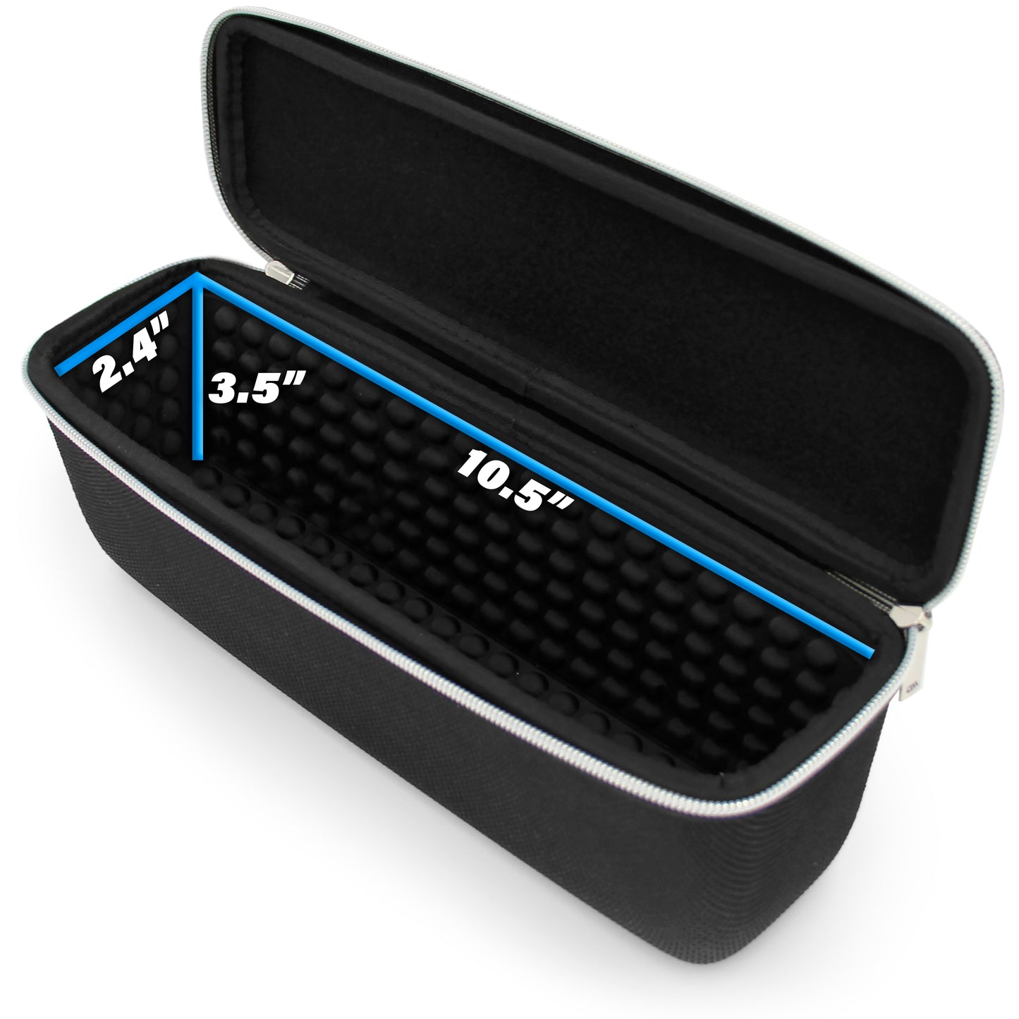 Wireless Microphone Case Compatible with 11" Wireless Mic System Handheld Microphones Fits Up To Two Mics - Black Case Only