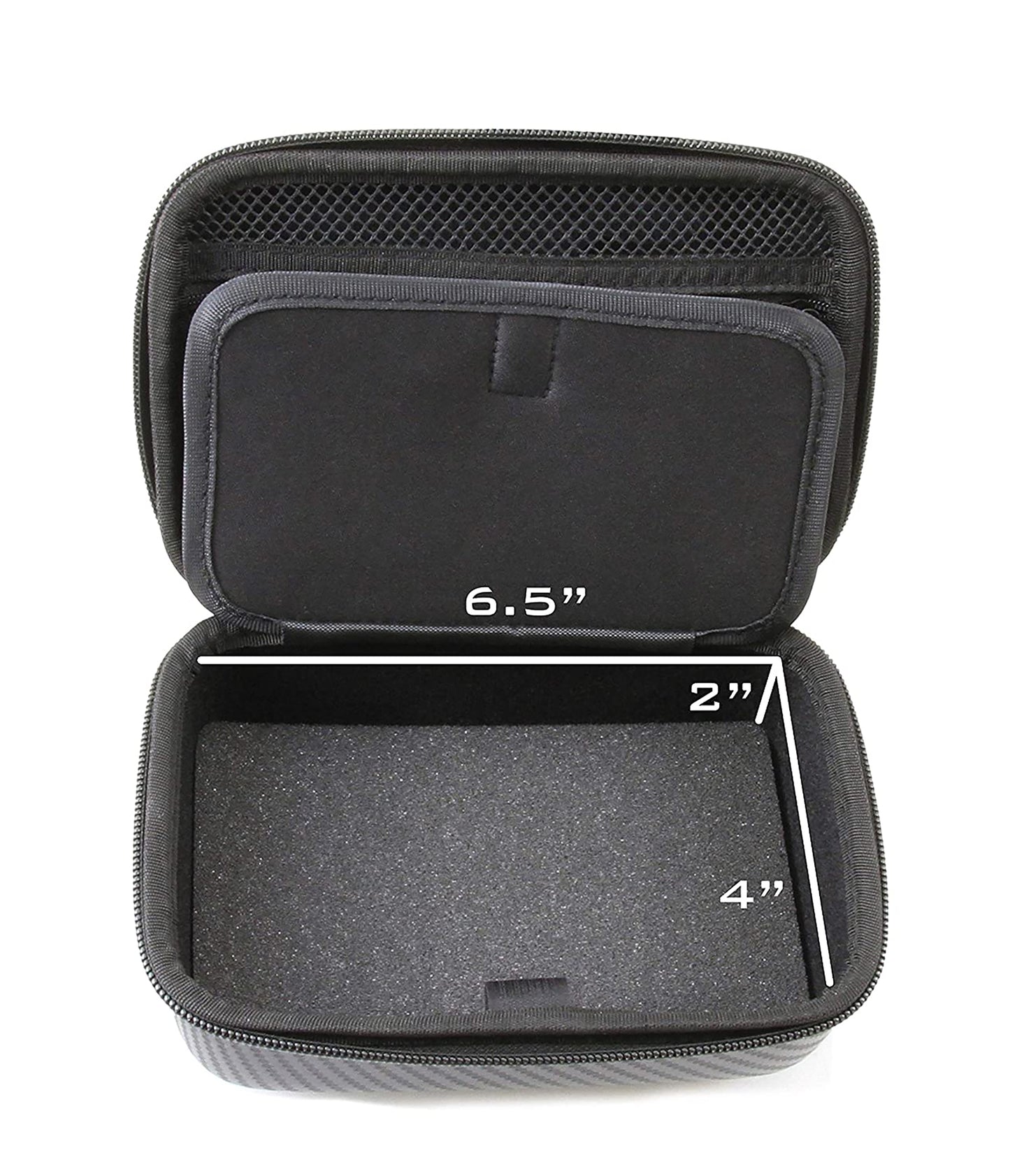7" Hard Shell EVA Travel Case with Wrist Strap and Padded Divider - Fits Accessories up to 6.5" x 4" x 2"