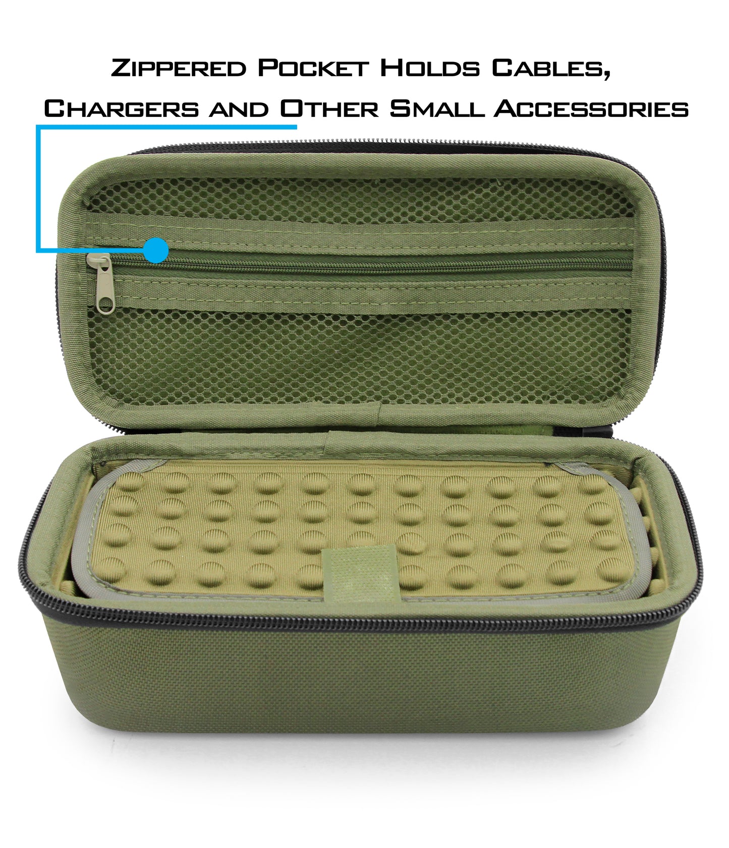 Travel Case Compatible With Sonos Roam Portable Smart Speaker and Charger Cable Accessories – Padded Impact Resistant with Carabiner