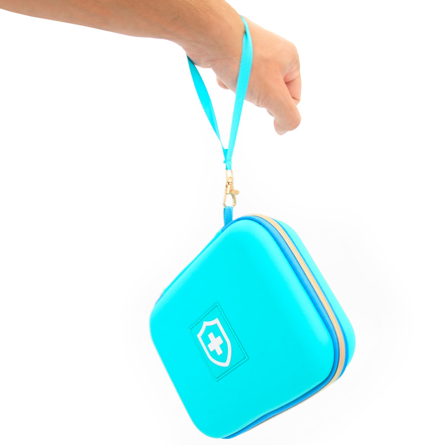8" Turquoise Asthma Inhaler Case for Travel Fits Spacer, Mask and Accessories, Includes Case Only