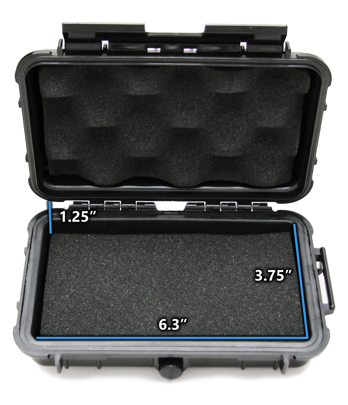 7.4" Waterproof Hard Travel Case with Customizable Foam - Fits Accessories up to 6.3" x 3.75" x 1.25"