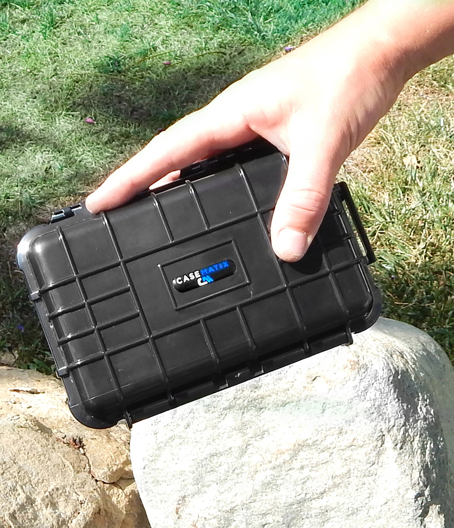 7.4" Waterproof Hard Travel Case with Customizable Foam - Fits Accessories up to 6.3" x 3.75" x 1.25"