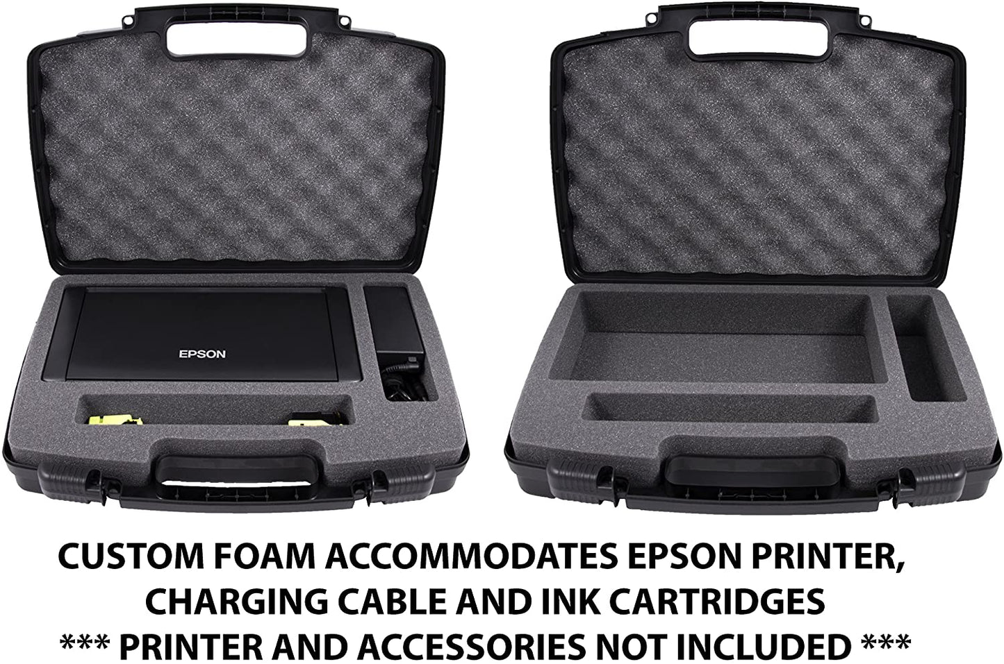 Hard Shell Epson WF-100/110 Printer Case – Custom Foam, Shock-Absorbing Protection with Travel Handle - Durable Portable Printer Case Only