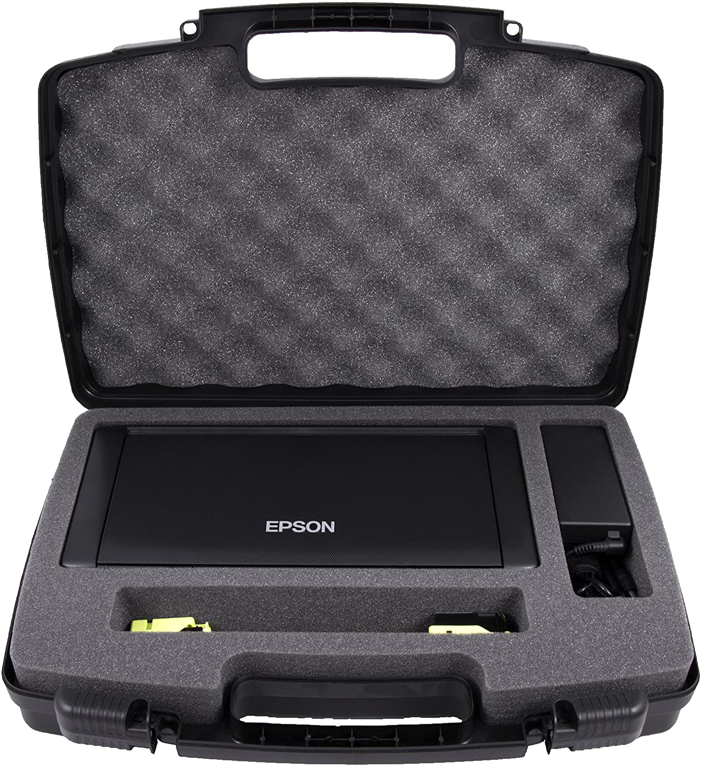Hard Shell Epson WF-100/110 Printer Case – Custom Foam, Shock-Absorbing Protection with Travel Handle - Durable Portable Printer Case Only