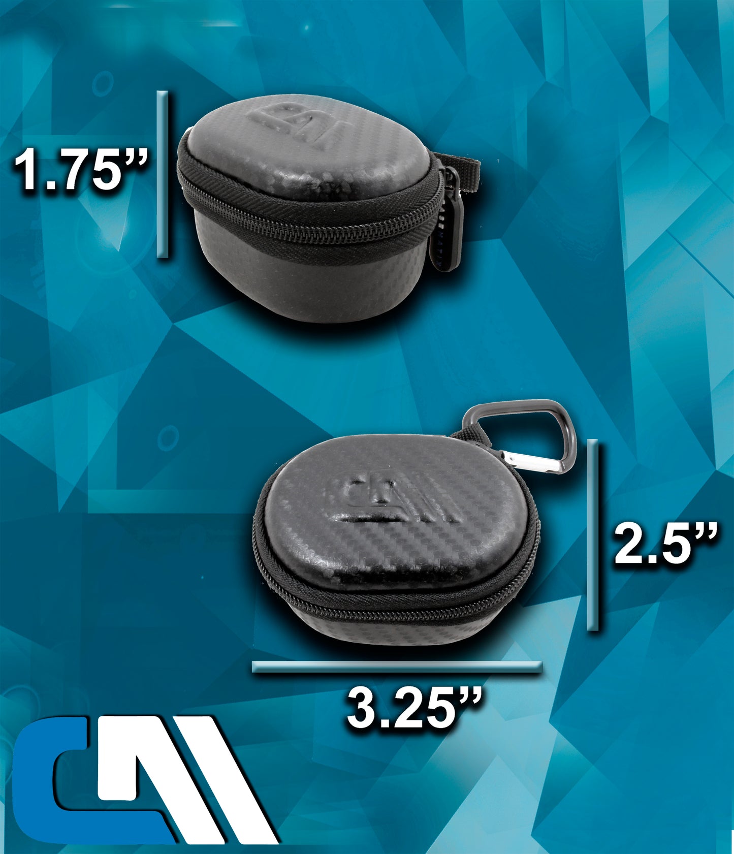 Water Resistant Pulse Oximeter Case - Universal Travel Protection for Zacurate Pro, Innovo Deluxe & Santamedical with Carabiner
