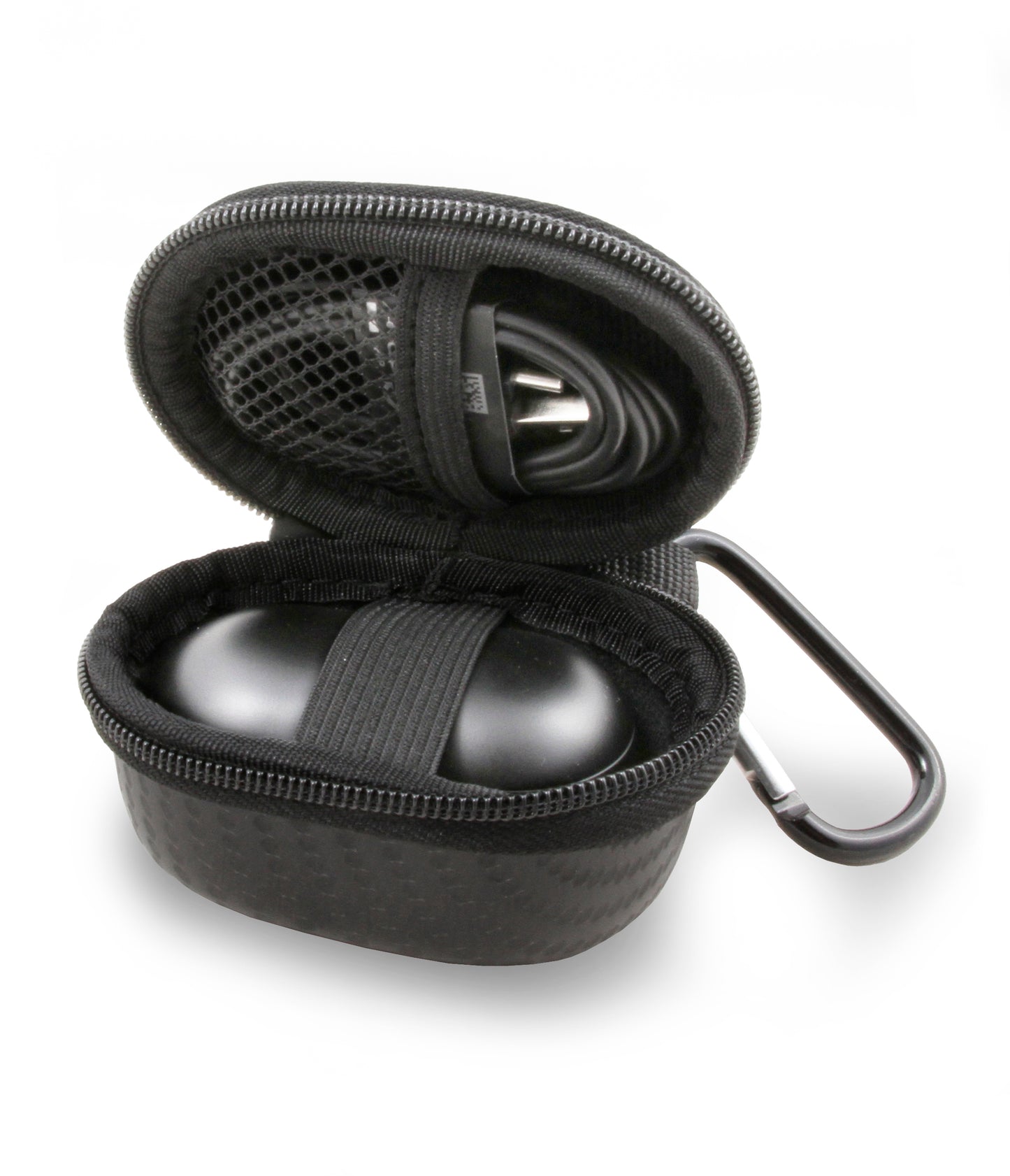 Portable Earbud Case Compatible with Samsung Galaxy Buds Live or Buds+ True Wireless Earbuds Bluetooth, Clip On Carabiner Impact Protection