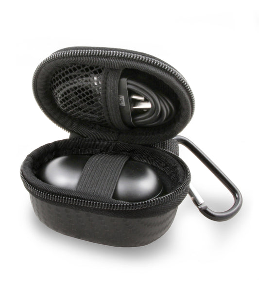 Portable Earbud Case Compatible with Samsung Galaxy Buds Live or Buds+ True Wireless Earbuds Bluetooth, Clip On Carabiner Impact Protection