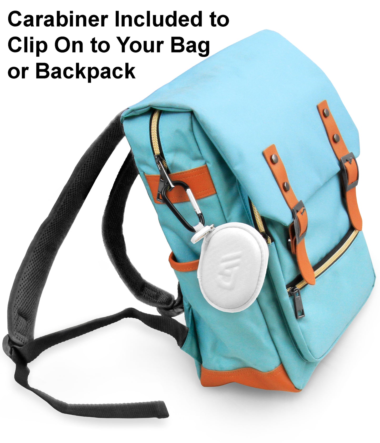Portable Earbud Case Compatible with Samsung Galaxy Buds Live or Buds+ True Wireless Earbuds Bluetooth, Clip On Carabiner Impact Protection