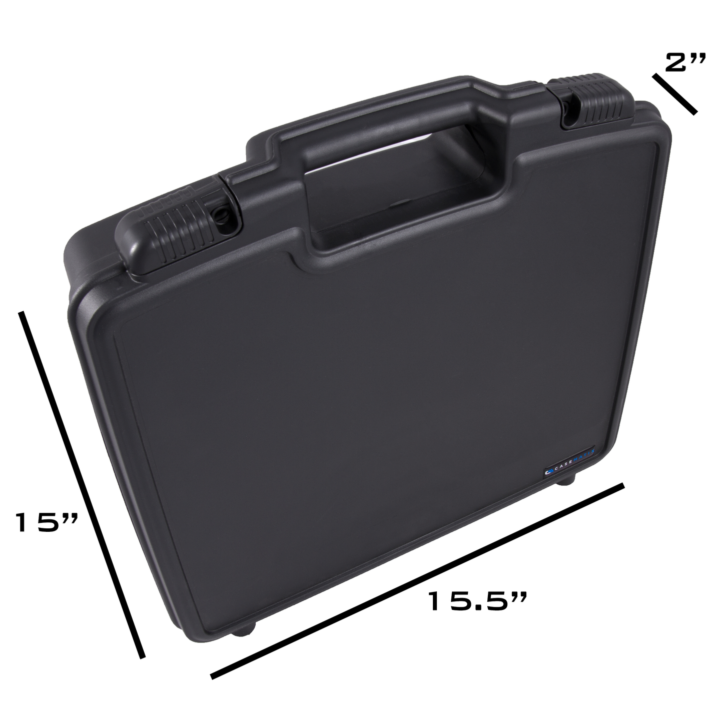15.5" Hard Travel Case with Padlock Rings and Customizable Foam - Fits Accessories up to 13.25" x 10.5" x 2"