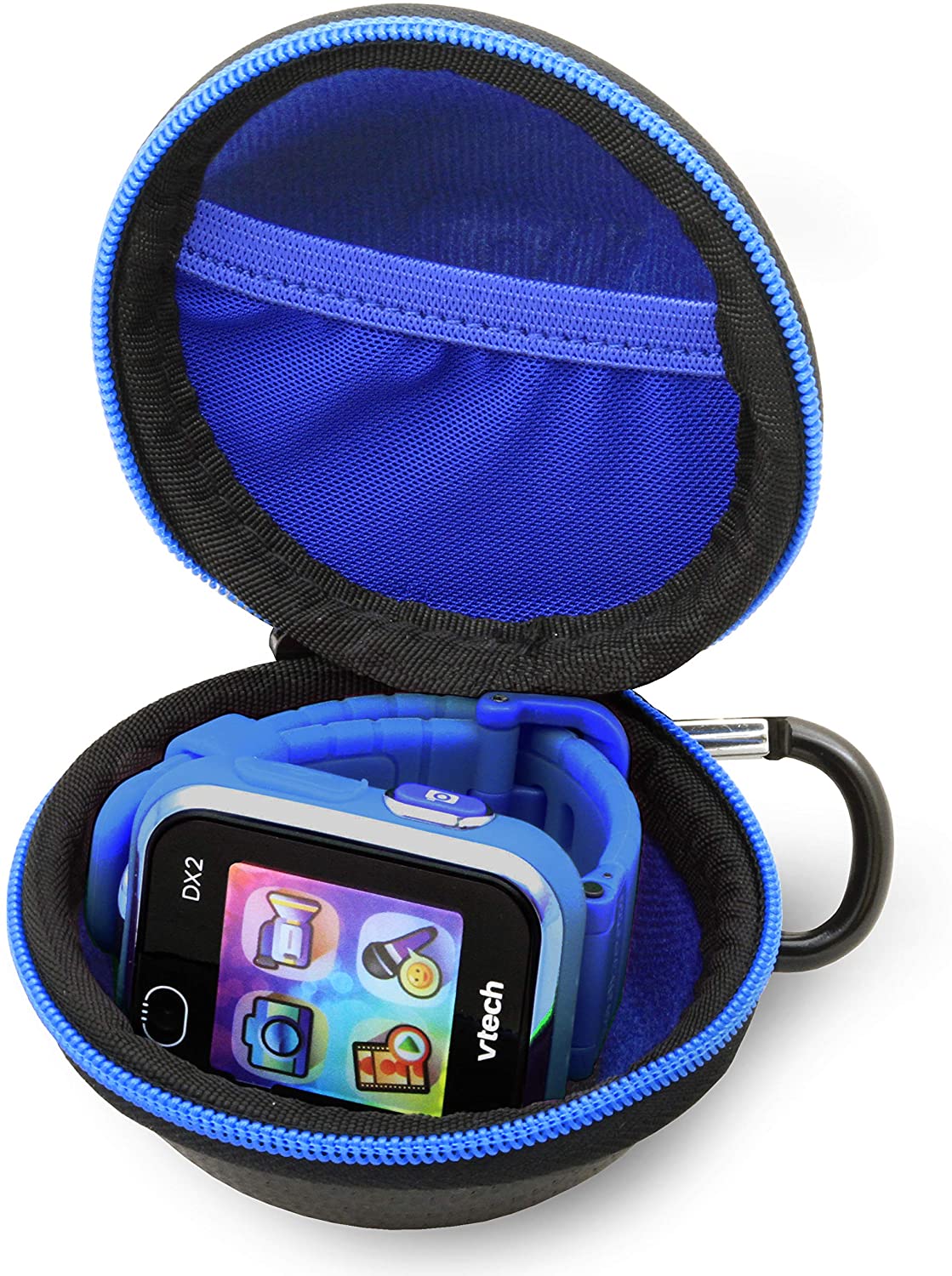 Travel Case Compatible with Verizon Gizmo Watch, VTech Kidizoom Smartwatch Dx2 - Protective Travel Case with Accessory Pouch & Carabiner