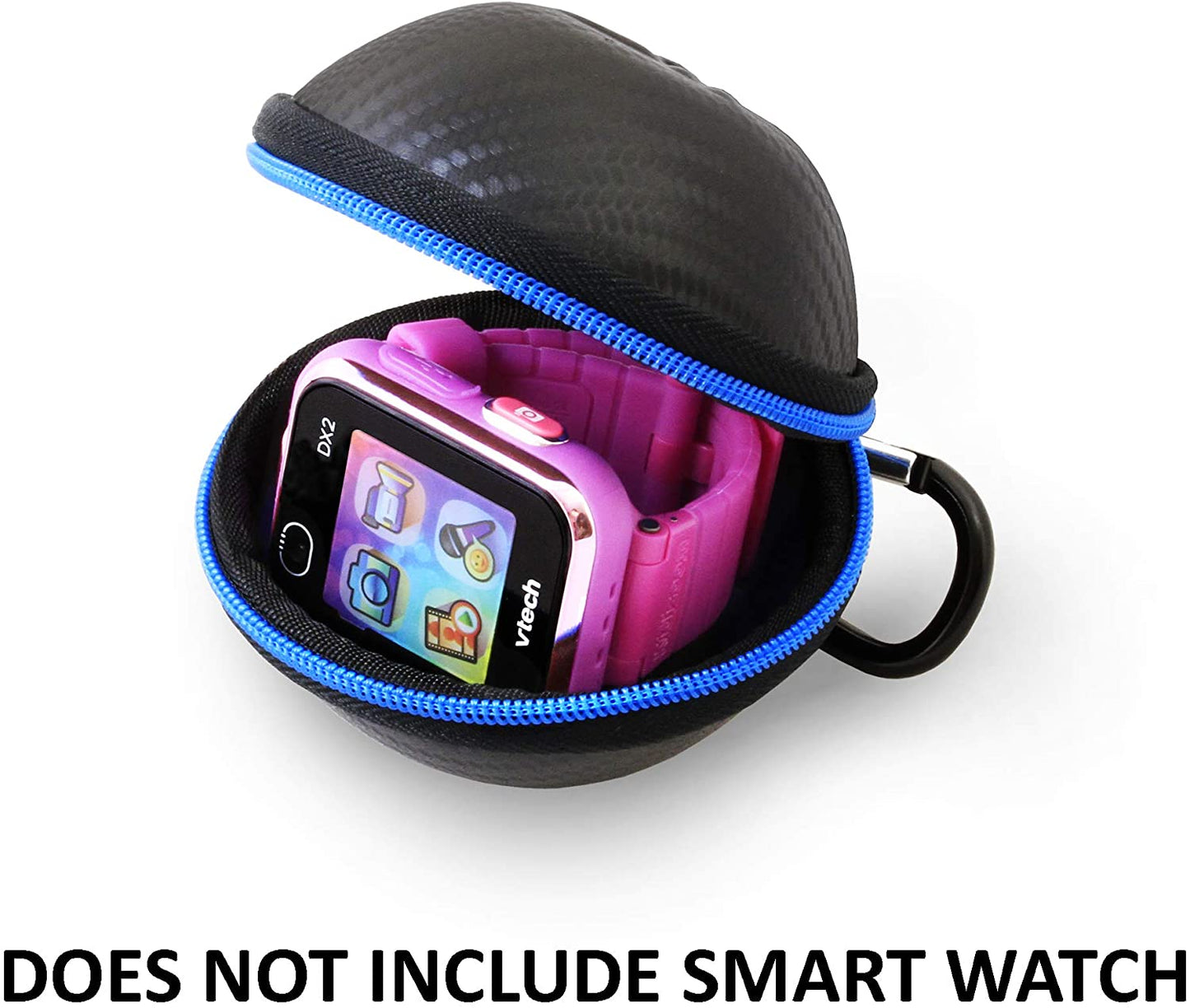 Travel Case Compatible with Verizon Gizmo Watch, VTech Kidizoom Smartwatch Dx2 - Protective Travel Case with Accessory Pouch & Carabiner
