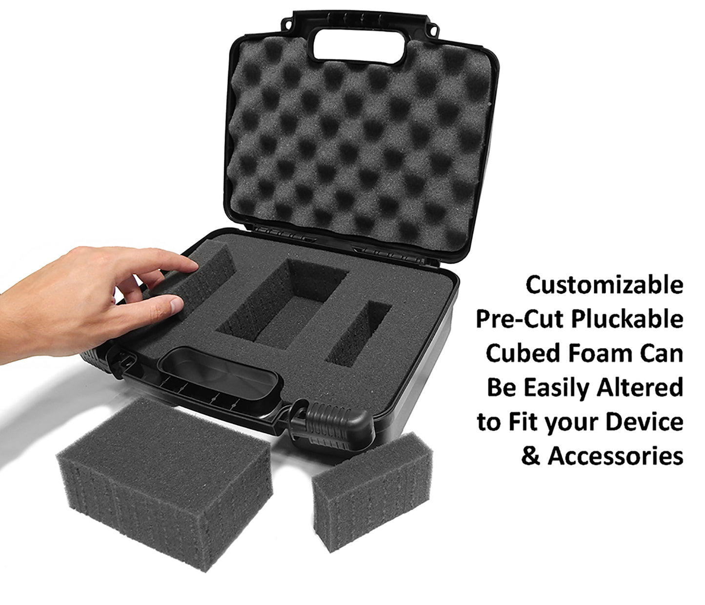 Handheld Radio Travel Case Compatible with 2 Motorola MH230R Radios, Midland LXT500VP3 GXT1000VP4 or BaoFeng BFF8HP UV82HP Walkie Talkies