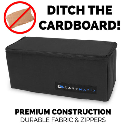 Graded Card Case Light Duty Compatible with 30 BGS PSA Graded Sports Trading Cards, Collapsible Graded Slab Trading Card Box with 3 Dividers