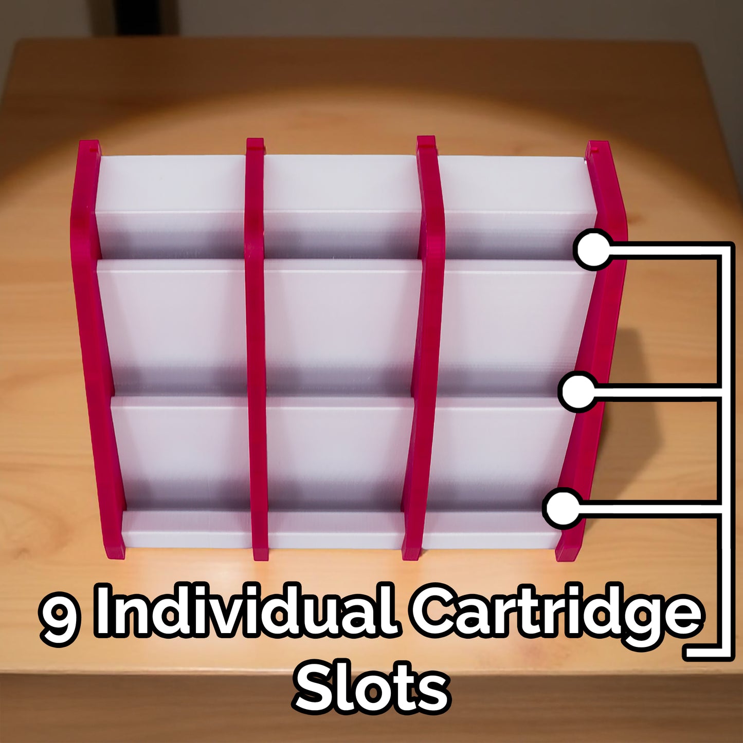 Game Holder Display Stand Compatible With Gameboy Color and Original Gameboy Cartridges, Sturdy Game Organizer Securely Holds 9 Game Boy Games