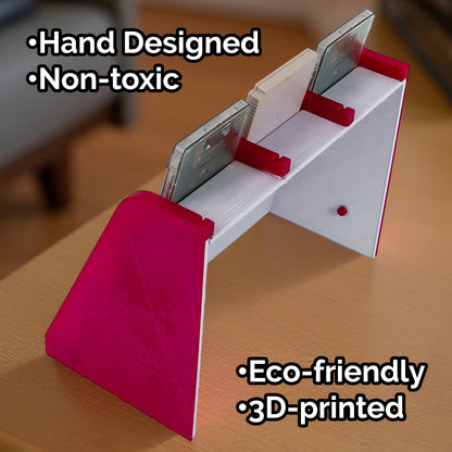 Game Holder Display Stand Compatible With Gameboy Color and Original Gameboy Cartridges, Sturdy Game Organizer Securely Holds 9 Game Boy Games