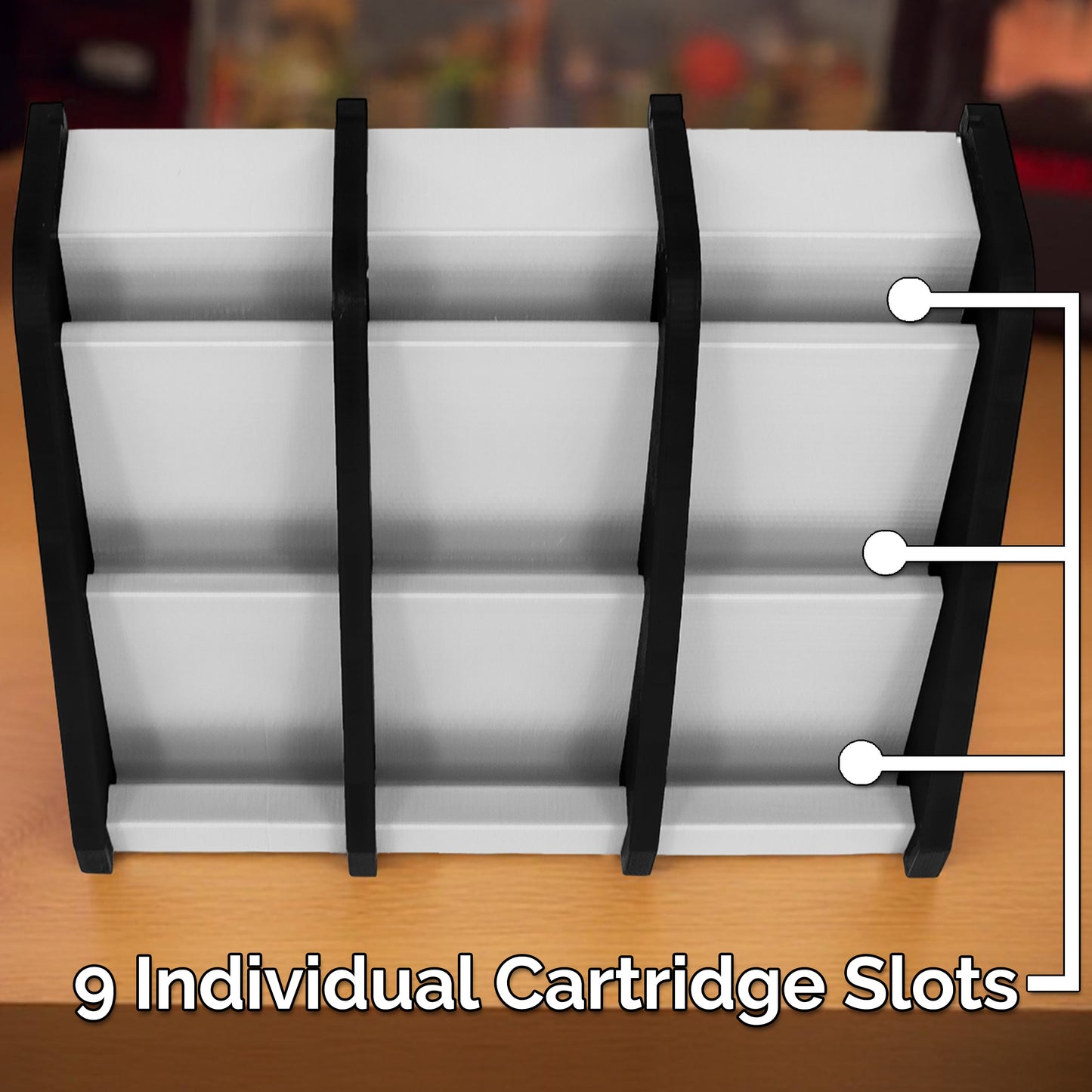 Game Holder Display Stand Compatible With Gameboy Color and Original Gameboy Cartridges, Sturdy Game Case Organizer Tower Holds 9 Game Boy Games