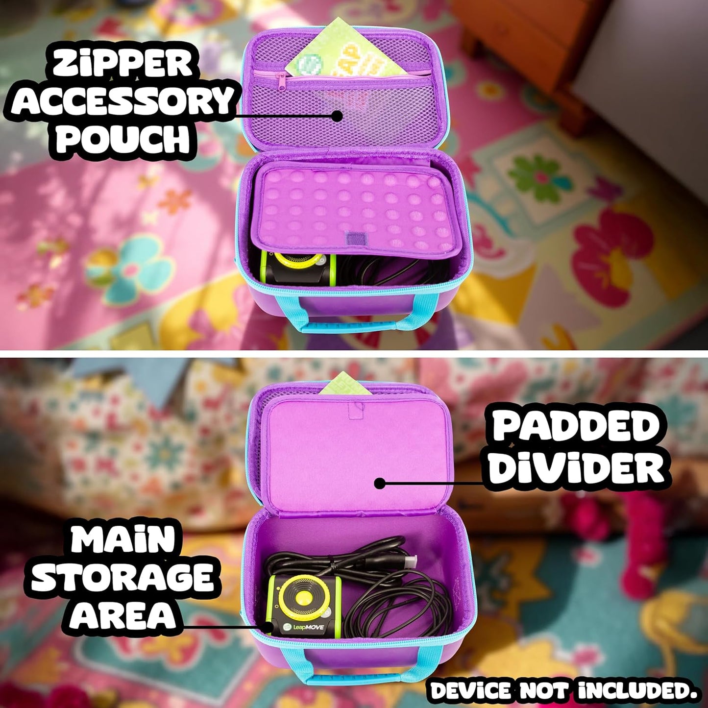 Travel Case Compatible With LeapFrog LeapMove Active Learning Video Game System & Leap Frog Leap Move Learning Game Camera Accesories