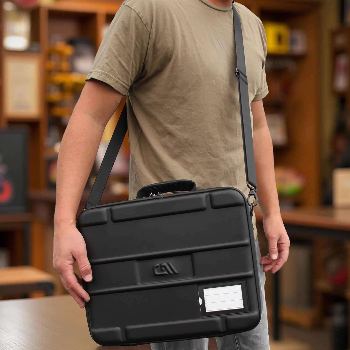 Miniature Carrying Case - 144 Slot Miniature Storage Case with Four Foam Trays For Minis, Adjustable Shoulder Strap, ID Card Holder and More!