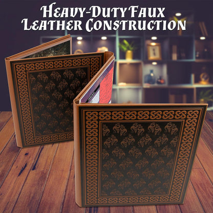DM Screen 8-Panel Deluxe GM Screen - Eight Panel Folding Dungeon Master Screen for TTRPGs - Inserts Not Included - Black, Brown or Green Options