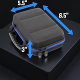 CASEMATIX Hard Shell Electronics Organizer Travel Case with 2 Adjustable Cable Bag Dividers, 3 Zipper Pouches and Elastic Cable Loops