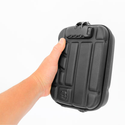 Concealed Carry Locking Pistol Case Fits 9mm Pistols and Extra Mag - Portable EVA Handgun Case Water Resistant Gun Bag and Shoulder Strap