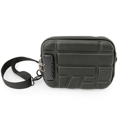 Concealed Carry Locking Pistol Case Fits 9mm Pistols and Extra Mag - Portable EVA Handgun Case Water Resistant Gun Bag and Shoulder Strap