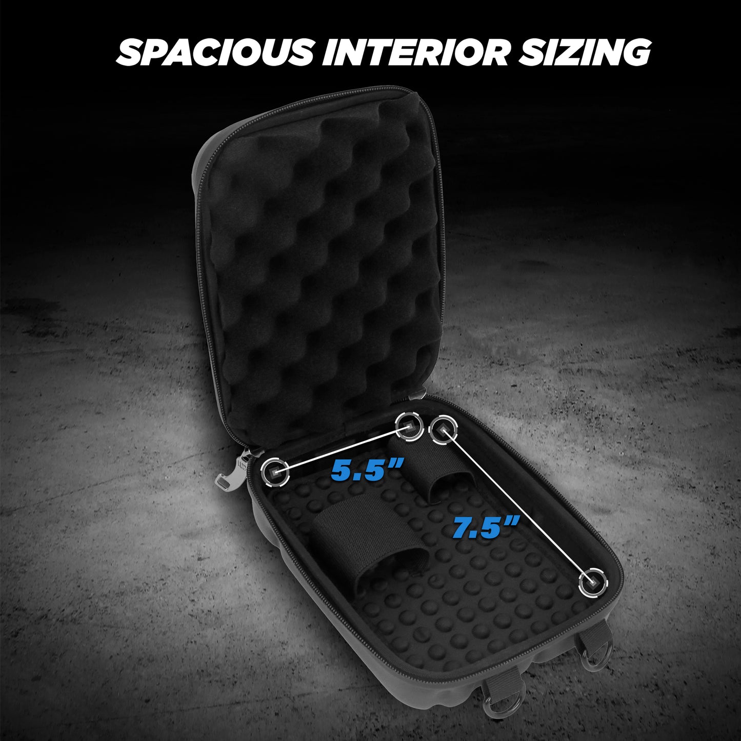 Concealed Carry Locking Pistol Case Fits 9mm Pistols and Extra Mag - Portable EVA Handgun Case Water Resistant Gun Bag and Shoulder Strap